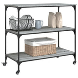 Kitchen Trolley Grey Sonoma 102x50x95 cm Engineered Wood 842324