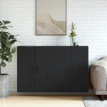 Wall Mounted Cabinets 2 pcs Black Engineered Wood 3197986