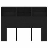 Headboard Cabinet Black Oak 140 x 19 x 103.5 cm Engineered Wood 862752