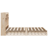 Bookcase Bed without Mattress 140x200 cm Solid Wood Pine 3323959