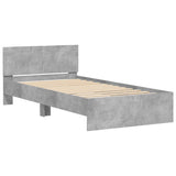 Bed Frame without Mattress with LED Lights Concrete Grey 100x200 cm 838802