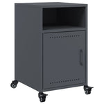 ZNTS Bedside Cabinets 2 pcs Anthracite 36x39x59 cm Steel 846721