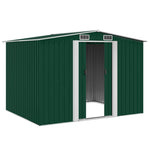 Garden Storage Shed Green Metal 257x205x178 cm 42910