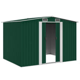 Garden Storage Shed Green Metal 257x205x178 cm 42910