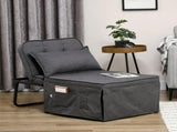 Fabric Sleeper Chair, Folding Chair Bed with Adjustable Backrest, Pillow, Side Pockets for Living T3398P377944