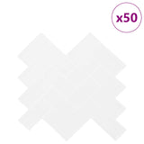 Herringbone Tile 50 pcs White 30 x 30 cm Polyurethane and PET 42046185
