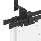 Sliding Door Hardware Kit 305 cm Steel Black 3295747