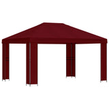 Gazebo 4 x 3 m Burgundy Polyester and Steel 190 gsm 900383