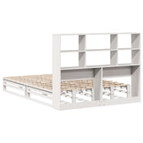Bookcase Bed without Mattress White 120x190 cm Small Double Solid Wood 3323942