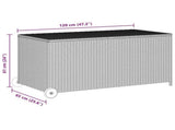 Garden Storage Box Black 120x65x61 cm Poly Rattan 310089