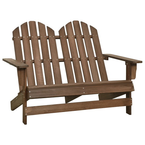 2-Seater Garden Adirondack Chair Solid Fir Wood Brown 315901