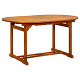 Dining Set Brown Solid Acacia wood Medium Stackable Dining Set 3070757