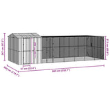Bird Cage Anthracite 845 x 304 x 247 cm Galvanised Steel 3325167