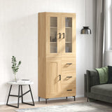 Highboard Sonoma Oak 69.5x34x180 cm Engineered Wood 3198660