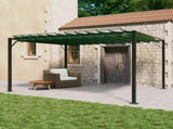 Gazebo with Louvered Roof 3 x 4 x 2.14 m Green 42030525
