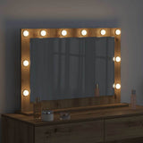 Vanity Mirror Rectangular Artisan Oak 80 x 55 x 18 cm 868300