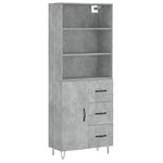 Highboard Concrete Grey 69.5x34x180 cm Engineered Wood 3189441