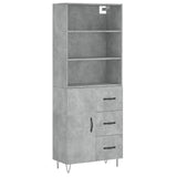 Highboard Concrete Grey 69.5x34x180 cm Engineered Wood 3189441