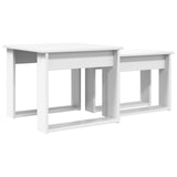 Coffee Table Set 2 pcs White Engineered Wood 8000124
