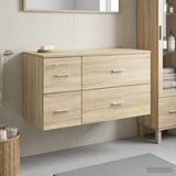 Bathroom Furniture Set 2 pcs Sonoma Oak Engineered Wood 3404018