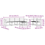 Outdoor Sofa Set 7 pcs White 59 x 59 x 37 cm Solid Acacia Wood 3387283