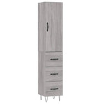 Highboard Grey Sonoma 34.5x34x180 cm Engineered Wood 3198887