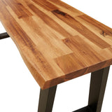3 Piece Dining Set with Live Edge Solid Wood Acacia 3157524