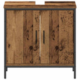 Bathroom Furniture Set with Shelf 2 pcs Brown Engineered wood 3332515