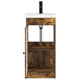 Bathroom Vanity with Sink Smoked Oak 42 x 40 x 84.5 cm 890059