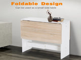 Wooden Folding Dining Table Writing Computer Desk PC Workstation Space Saving Home Office Oak & T3398P344785