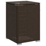 Propane Tank Cover Table Brown 40x40x60 cm Poly Rattan 366295