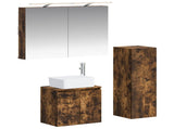 Bathroom Furniture Set 4 pcs Smoked Oak 3407435