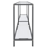 Console Table Transparent 160x35x75.5 cm Tempered Glass 331698
