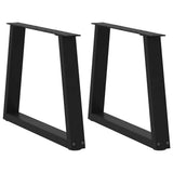 Coffee Table Legs V-Shape 2 pcs Black 70x cm Steel 4012556