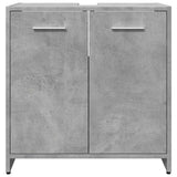 Bathroom Sink Cabinet Concrete Grey 60x33x60 cm Engineered Wood 856038