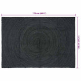 Area Rugs Dark Grey 120 x 170 cm Jute 42010562