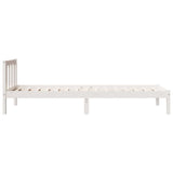 Extra Long Bed Frame without Mattress White 90x210 cm Solid Wood Pine 852431