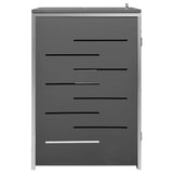 Single Wheelie Bin Shed 69x77.5x112.5 cm Stainless Steel 149554