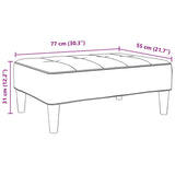 Footstool Light Grey 77x55x31 cm Fabric 4007380
