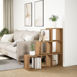 Room Divider Bookcase 3-Tier Artisan Oak 99x29x99 cm Engineered Wood 857966