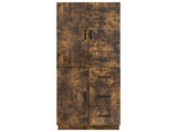 Cabinet Set 2 pcs Smoked Oak Engineered Wood 3416822
