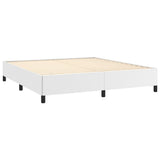 Bed Frame without Mattress White Super King Faux Leather 349877