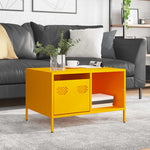 ZNTS Coffee Table Mustard Yellow 68.5x50x43.5 cm Cold-rolled Steel 851283