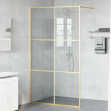 Walk-in Shower Wall Gold 115 x 195 cm Tempered Glass 42022055