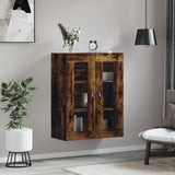 Wall Mounted Cabinet Smoked Oak 69.5x34x90 cm Engineered Wood 834991