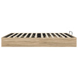 Ottoman Bed Frame Sonoma Oak 203 x 160 x 25 cm Engineered Wood 3409215