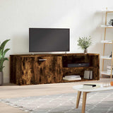 TV Cabinet Smoked Oak 120x34x37 cm Engineered Wood 833548