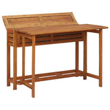 Garden Planter Table With Chair Brown Solid acacia wood Medium 45910