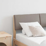 Upholstered Headboard Taupe 120 cm Solid Pine Wood 879132