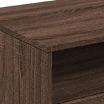 ZNTS Coffee Table with LED Lights Brown Oak 90x49x40 cm 839839